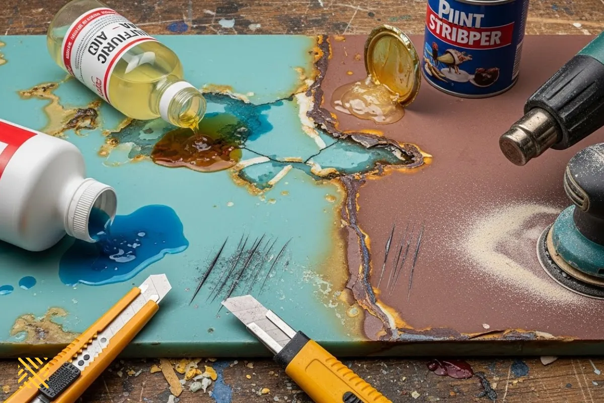 چه مواد شیمیایی و ابزارهایی به اپوکسی آسیب می زند؟